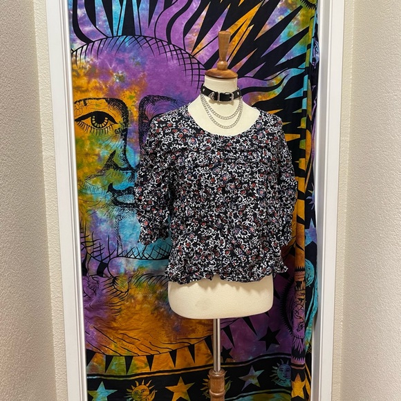 🌈 Lovely casual floral blouse - Picture 3 of 11